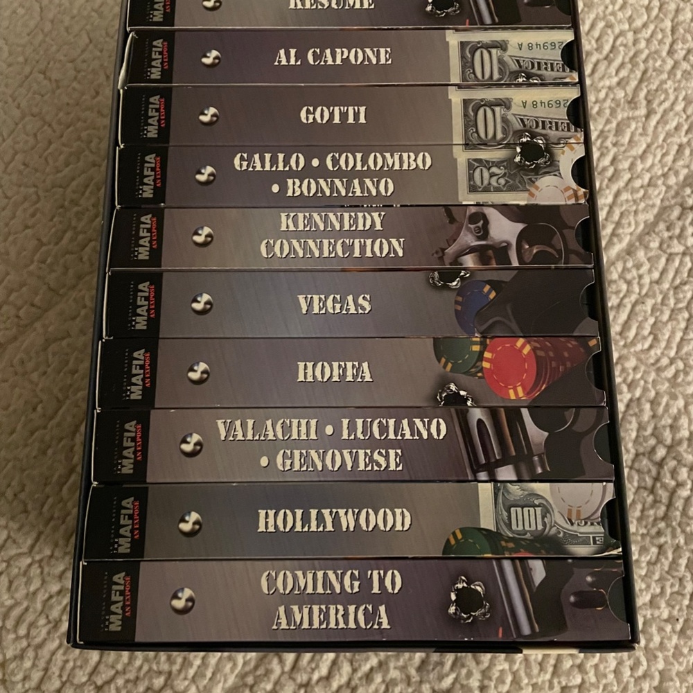 VHS Box Set (10 VHS Tapes) La Cosa Nostra Mafia An Expose Preowned - Picture 2 of 2